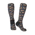 thumbnail image 4 of Daiia Sports Socks Reindeer Printed Novelty Crew Socks for Men Women Knee High Socks Cotton Socks Soft & Breathable Support Unisex Socks, 4 of 9