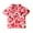 Red, variant on Toimothcn Boys T-Shirts Romantic Valentine'S Day Love Heart Printed Fall Short Sleeve Button Up T Shirts Lapel Comfortable Loose Fit Shirt Tops Suitable For Dailywear