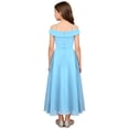 thumbnail image 2 of Hansber Off Shoulder Flower Girl Dress Junior Bridesmaid Wedding Evening Pageant Birthday Party Prom Gown Light Blue 8, 2 of 7
