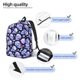 thumbnail image 4 of Lsque blue Skull flower Pattern Canvas Daypack, Durable Backpack, High-quality Versatile Backpack,Vintage Compact Backpack-Small, 4 of 6