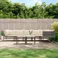 thumbnail image 1 of vidaXL 8 Piece Garden Lounge Set with Cushions Grey Poly Rattan, 1 of 5