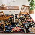 thumbnail image 2 of Safavieh Four Seasons 5' X 7' Hand Hooked Rug in Black and Purple, 2 of 4