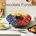 thumbnail image 2 of Chocolate Fondue Maker Electric Chocolate Melting Fondue Pot Set with Steel Forks  Stainless Steel Bowl  Serving Tray  Upgraded Heating Material for Melting, 2 of 9