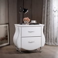 thumbnail image 5 of Baxton Studio Erin Modern and Contemporary White Faux Leather Upholstered Nightstand, 5 of 5