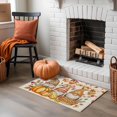 thumbnail image 4 of Fall Door Mat Indoor Entrance Gnome Pumpkin Floor Mat Thanksgiving Welcome Matt Outdoor Rugs Non-Slip Absorbent Maple Leaf Mushroom Doormat for Bathroom Kitchen Front Door 32x20 Inch, 4 of 6