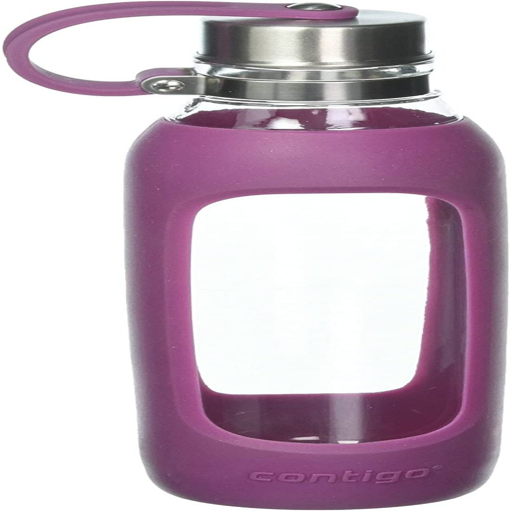 Contigo Purity Glass No Plastic Water Bottle 20 Oz BPA Radiant Orchid 73295 for sale online 