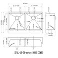 thumbnail image 5 of Auric Sinks 36" Retro-fit Farmhouse Workstation Flat Front Apron 50/50 Double Bowl Stainless Steel Sink, SFAL-16-36-retro 5050 COMBO, 5 of 8