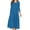 Blue, variant on Odeerbi Dresses For Women Trendy Slim Comfortable Button V-Neck Solid Color 2025 Casual Dress Burgundy