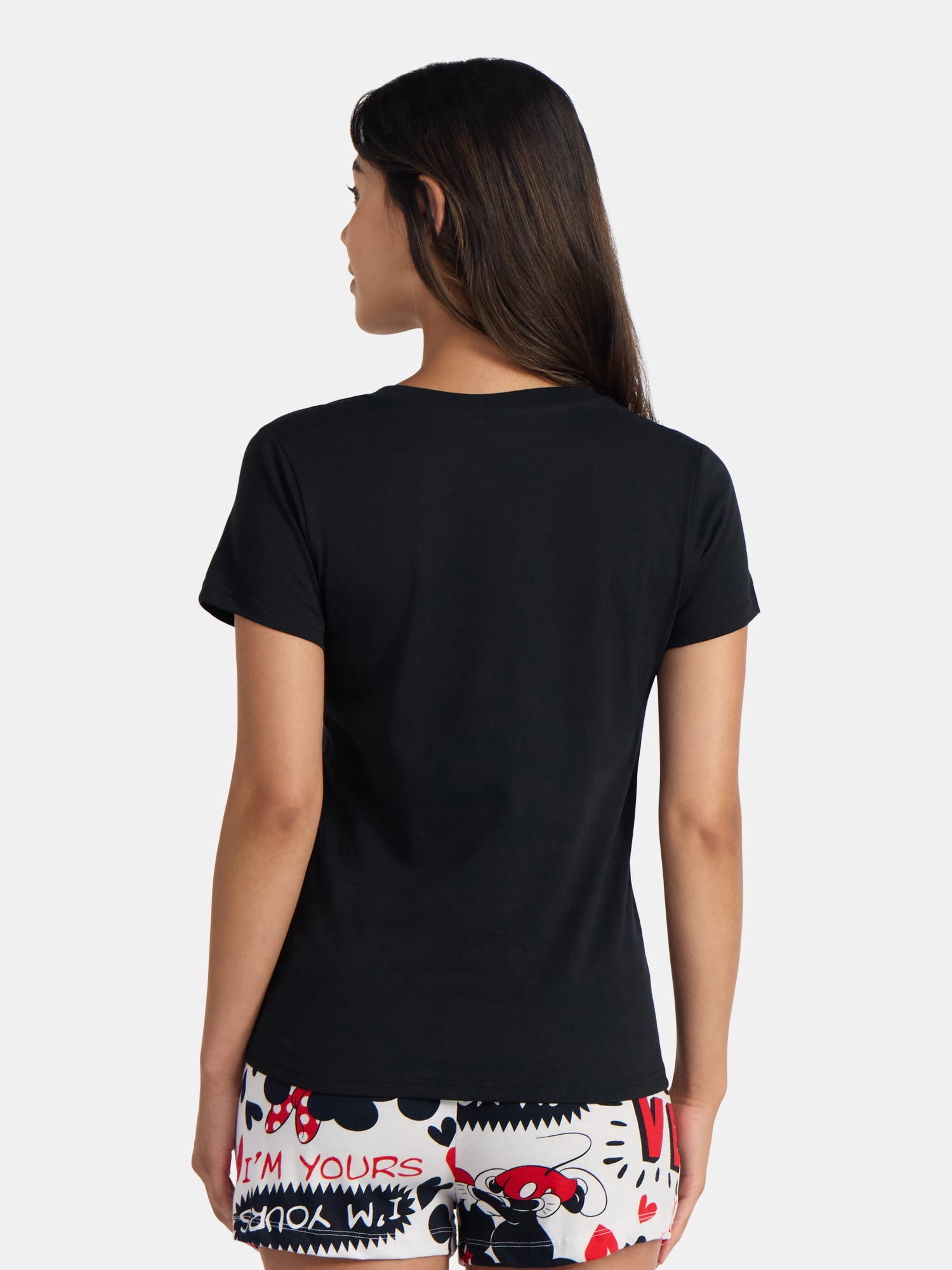 Disney Women's Minnie Mouse Graphic Tee with Short Sleeves, Sizes S-XXL