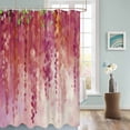 thumbnail image 3 of Fabric Shower Curtain, Abstract Spring Red Flowers Plants Oil Painting Shower Curtains with 12 Hooks Waterproof Machine Washable Bath Curtains for Bathroom,36 x 78in, 3 of 6