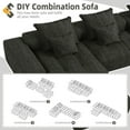 thumbnail image 3 of CKEASEAN Modern Oversized Modular Sectional Sofa, 170.08" L Shaped Couch with Deep Seat, Convertible Upholstered Boneless Couch for Living Room, Sparkling Chenille, No Assembly Required, 3 of 9
