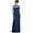 Blue, variant on XZNGL Long Sleeve Dress Womens Fashion Long Dress Lace Splicing O-Neck Mid Sleeve Evening Dress Long Lace Dress