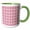Green/White, variant on 3drose, Art Deco Style Repeat Pattern Chartreuse Pale Pink, 15oz Mug