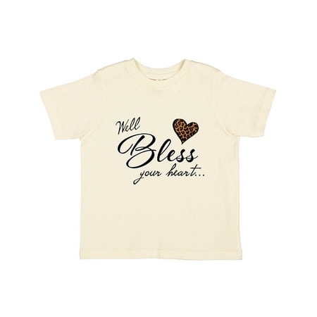 

Inktastic Well Bless your Heart with Leopard Print Gift Toddler Boy or Toddler Girl T-Shirt