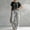 A1-Black, variant on Textilo Women's Sets 2 Piece Outfits Cotton Linen Striped Shirts and Pants Short Sleeve Wide Leg Outfits Cozy Loose-Fit Summer Travel Casual Outfits Tracksuit,Blue S