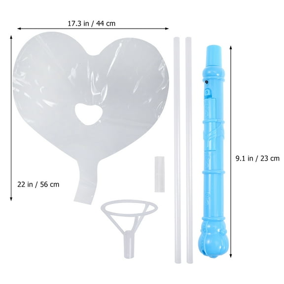 FRCOLOR Hollow out Bobo Balloon Set Heart-shaped Inflatable Glowing Light Flashing Decorative Lamp (Ball, Handle, Light String) (Random Handle Color)