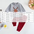 thumbnail image 3 of Ulanda Baby Boy Christmas Outfits 2Pcs Set Infant Toddler Clothes Long Sleeve Reindeer Sweatshirt Shirts Red Pants Outfit (Grey, 12M), 3 of 7