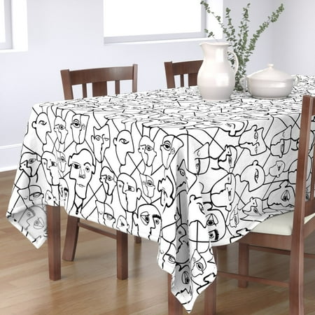 Tablecloth Coloring Pages Picasso Black And White Colorin Black Cotton Sateen Walmart Com Walmart Com
