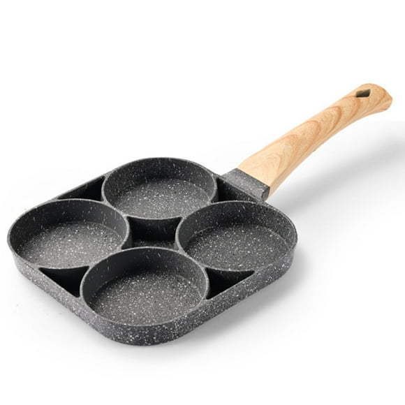 Sartén para panqueques de 4 tazas, cocina de inducción a gas, universal, de piedra médica, antiadherente, para huevos, para cocina