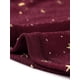 thumbnail image 5 of Disfraz de navidad Top corto de fiesta con cuello alto transparente de malla de estrellas para mujer Borgoña L, 5 of 5