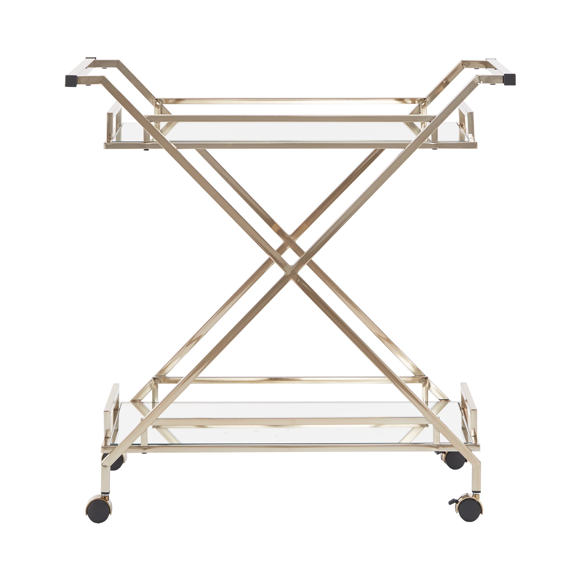 Weston Home Grosseto Champagne Gold Bar Cart