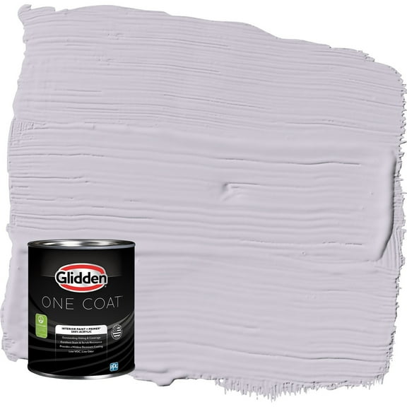 Glidden One Coat Silver Chalice / Purple Flat Interior Paint with Primer, 1 Quart