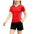 thumbnail image 2 of Letdown Kids Sports Boys Girls Outfits Short Sleeve Training Football Theme Breathable Athletic Youth Team Practice Clothes Summer Outfits Summer Clothes Back To School Size 5-13Y for Kids, 2 of 6