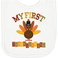 thumbnail image 2 of Inktastic My First Thanksgiving Day Turkey Newborn Bib, 2 of 3
