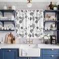 thumbnail image 2 of Curtains 63 Inch Length 2 Panels, Coastal Grey Grommets Window Treatment Curtain, Retro Ocean Coral Shell Starfish Seahorse Thermal Curtains Drapes for Living Room/Bathroom, 2 of 9