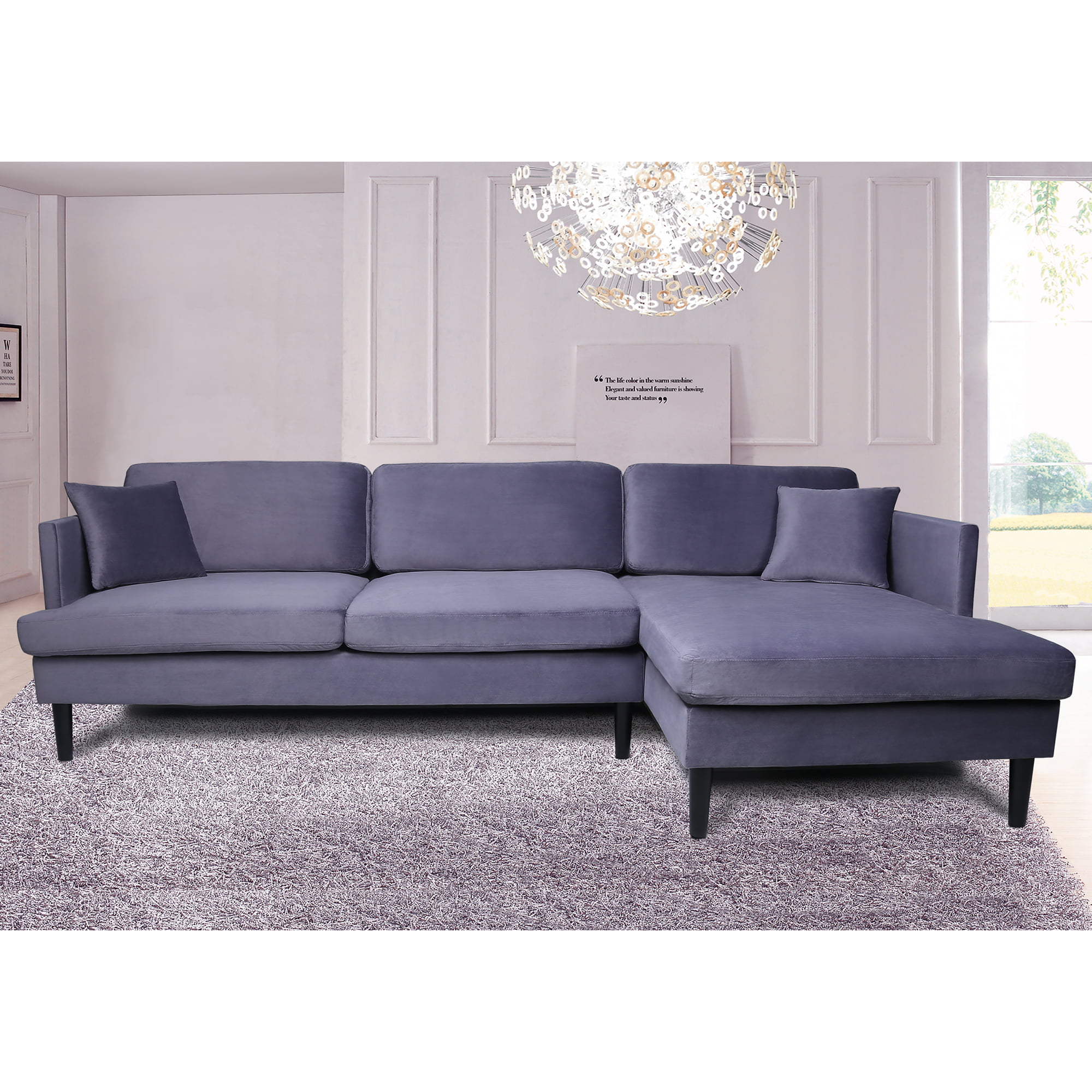 Clearance! Living Room Sectional Sofa Couch with L Shape