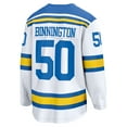 thumbnail image 3 of Men's Fanatics Jordan Binnington White St. Louis Blues Away Breakaway Player Jersey, 3 of 3