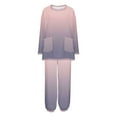 thumbnail image 4 of Hueook Cotton Pajamas for Women Fleece-Lined Pajama Set Pink S, 4 of 5