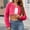 Hot Pink, variant on Women's 2024 Winter Coats Fleece Cropped Jacket for Women Faux Fur Long Sleeve Shaggy Warm Outerwear