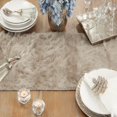 thumbnail image 3 of Fennco Styles Juneau Gray Faux Fur Table Runner 15"W X 36"L - Solid Color Soft Plush Table Cover for Home, Dining Room, Banquets, Holiday and Special Occasion, 3 of 3