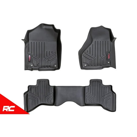 Truck Standard Cab Carpet - Rough Country Floor Liners (fits) 2012-2018 RAM Truck Quad Cab Full Console Front/Rear M-31212 Rugged Floor Mats
