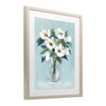 thumbnail image 2 of Stupell Industries Traditional Magnolia Blossoms on Blue Birch Framed Print Under Glass, 13 x 16, by Janet Tava, 2 of 8
