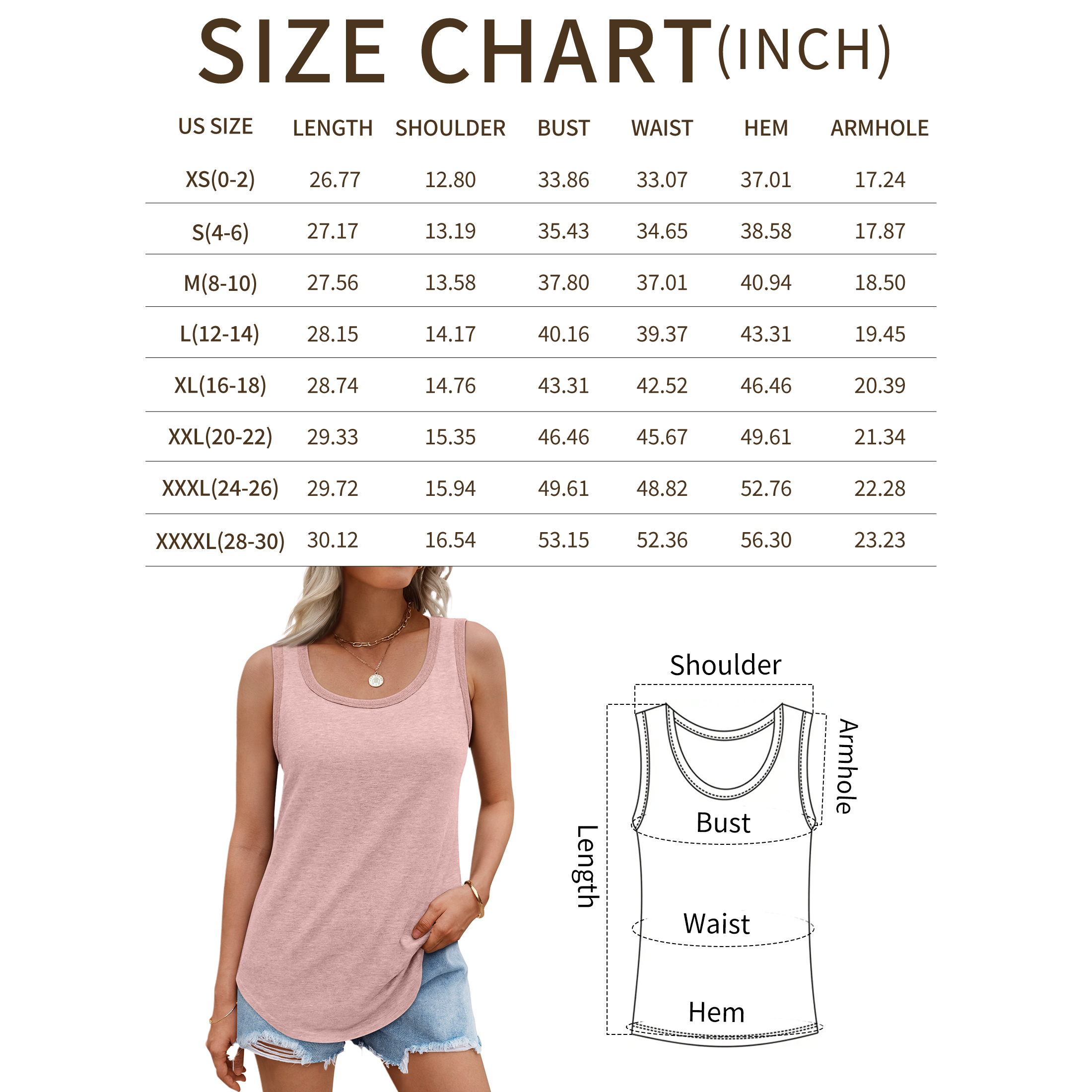 SUNBS Women's Loose Fit Crewneck Tank Top photo 2