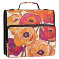 thumbnail image 5 of FORMRS Zipper Binder with Shoulder Strap 2-inch Ring 500 Sheet Capacity File Bag, Orange Hand Drawn Floral, 5 of 5