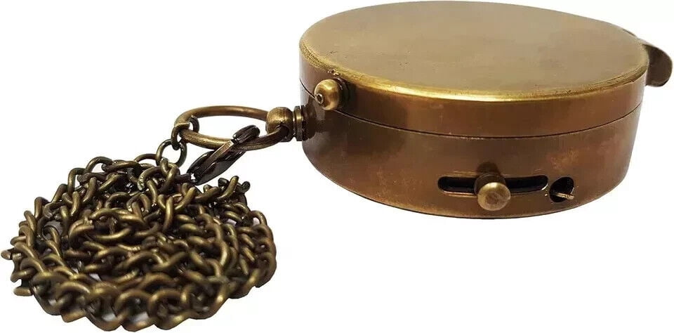 Antique Vintage Brass Pocket Compass Brass Nautical Compass Marine Compass Gift