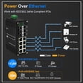 thumbnail image 3 of Conmutador Ethernet Steloproad Industrial de 8 puertos Gigabit PoE, 3 of 7