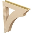 thumbnail image 5 of Ekena Millwork 5 1/2"W x 40"D x 48"H Thorton Traditional Rough Cedar Woodgrain TimberThane Bracket, Primed Tan, 5 of 6