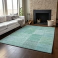 thumbnail image 6 of Addison Rugs Mayfield Washable Transitional Patchwork Teal Rectangle Rug, 9' x 12', 6 of 6
