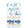 thumbnail image 2 of Hudson Baby Cotton Poly Flannel Receiving Blankets Bundle, Pastel Dino, One Size, 2 of 3