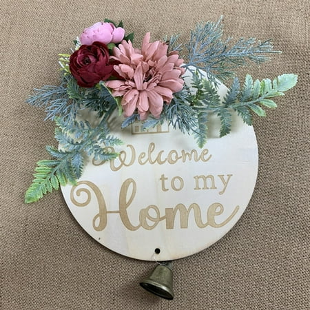 

Bobasndm Round Pendant Eye-catching Hello Word Bell Round Hanging Pendant Plaque Convenient Innovative for Wall