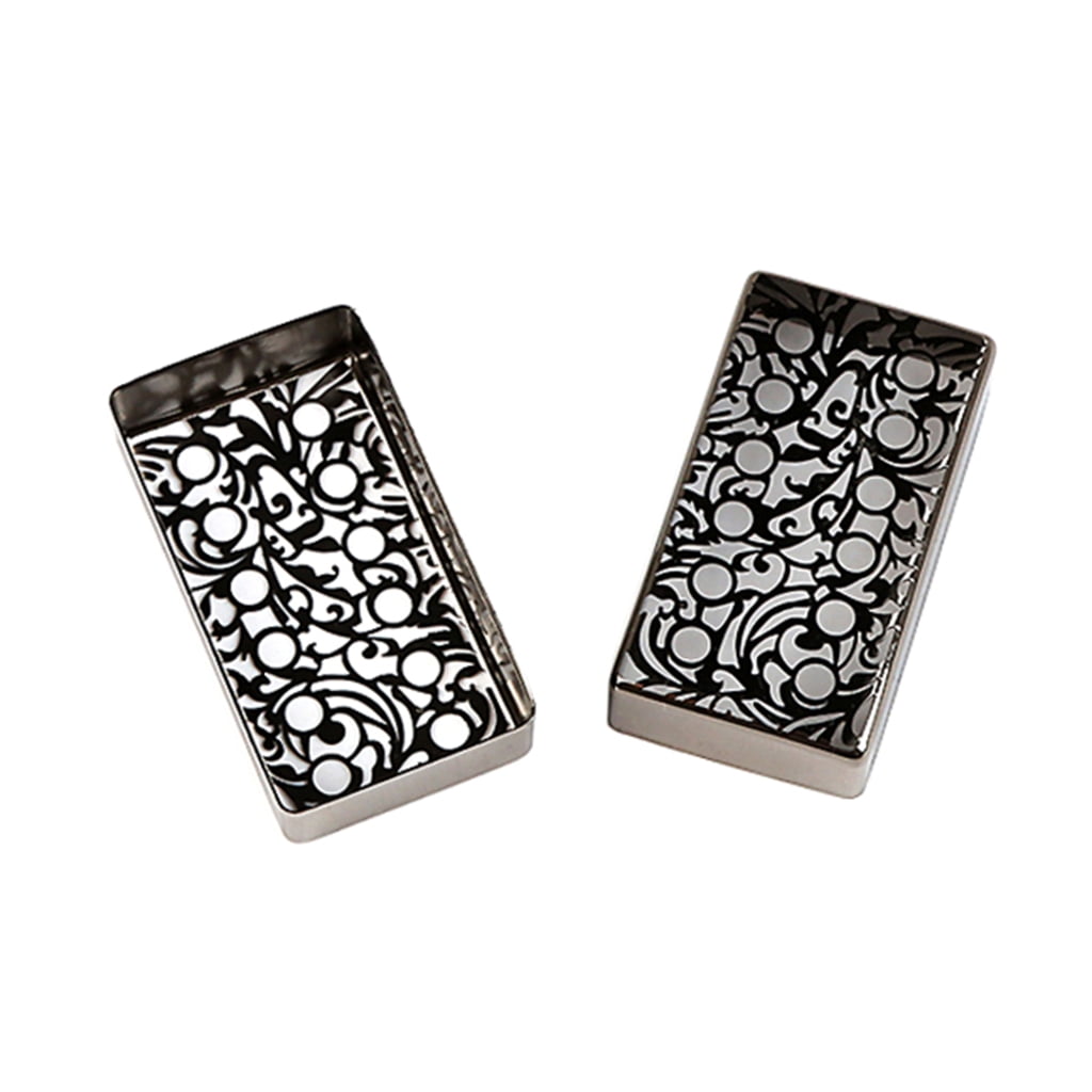 2 Pcs Lightweight Guitar Pickup Cover Engraved Flower Metal Guitar Humbuckers Cover Electric Guitar Replacement Part