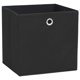 thumbnail image 1 of Set de cajas de almacenamiento VidaXL, tela no tejida negra, 28 x 28 cm, 4 unidades, 1 of 8