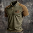 thumbnail image 2 of CONROSES 4Th Of July Men's Short Sleeve Polo Shirts Patriotic Usa Flag Graphic Collared Independence Day Polo Shirt for Men Casual Golf Shirts, 2 of 3