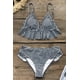 thumbnail image 5 of Traje de baño de dos piezas con cuello en V y volantes Bikini para mujer Zhivalor WMPH-651-12, 5 of 5