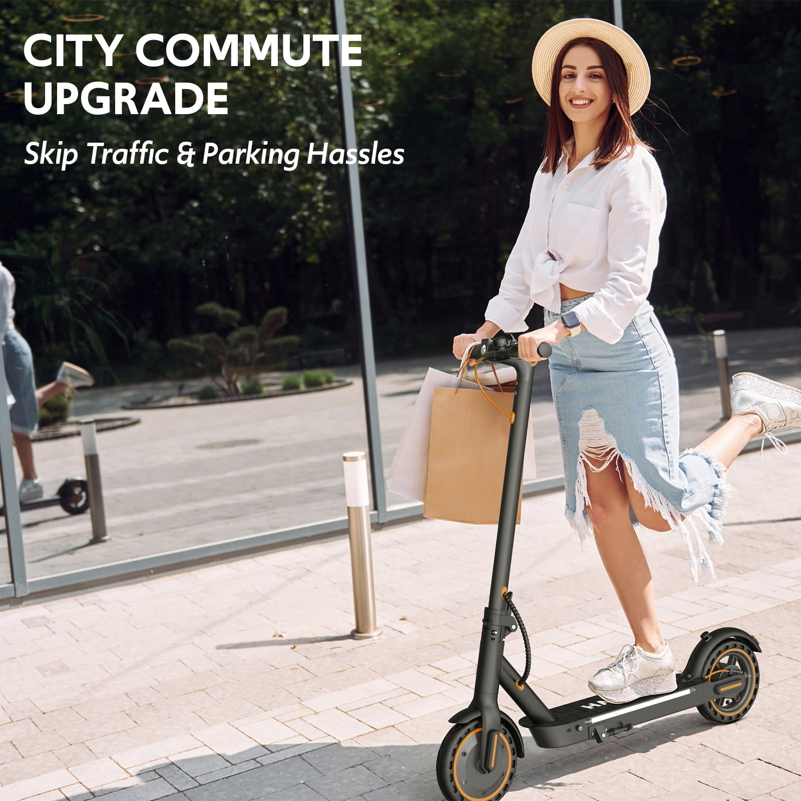 Electric Scooters for Adults, UL2272-Certified, 550W Motor, Folding E-Scooter Built-in Side Lights