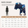 thumbnail image 4 of Honeii Moonlit Blue Wolf print Women's Pajama Sets Long Sleeve Button Down Sleepwear Nightwear Soft Pjs Lounge Sets-XX-Large, 4 of 7